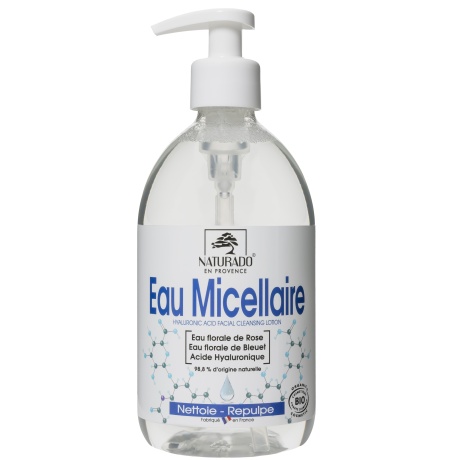 Orgaaniline micellaarvesi hüaluroonhappega (500ml)  Naturado telli bioshop e-poest!.jpg