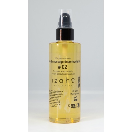 Floribis lõdvestav massaažiõli Katrafay kooreõliga lihaspingete leevendamiseks.