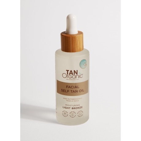 TanOrganic isepruunistav näoõli 50ml pipetiga klaaspudelis