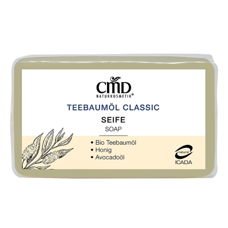 CMD Natur Classic seeria teepuuõli seep mee ja avokaadoõliga – sügavpuhastav ja naha elastsust taastav tükiseep.