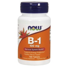 NOW FOODS B-1 VITAMIIN 100MG, TIAMIIN, 100 TABLETTI, TOIDULISAND