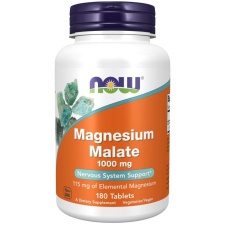 NOW FOODS MAGNEESIUMMALAAT 1000MG, 180 TABLETTI, TOIDULISAND