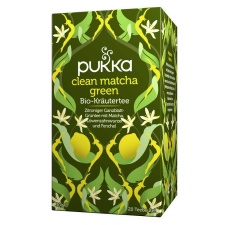 CLEAN MATCHA GREEN PUKKA TEA ORGANIC - PUHASTAV TEESEGU MATCHAGA, 20 TEEKOTTI