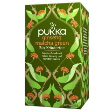 GINSENG MATCHA GREEN PUKKA TEA ORGANIC - PUNANE ŽENŠENN JA MATCHA, 20 TEEKOTTI