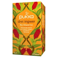 THREE GINGER PUKKA TEA ORGANIC - KOLME INGVERI TEESEGU 20 TEEKOTTI